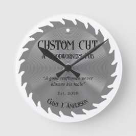 Relógio PubWall da lâmina do carpinteiro de madeir