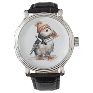 Relógio Puffin de feliz