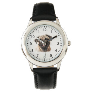 Relógio Pug Dog Charismas presente de café Watch
