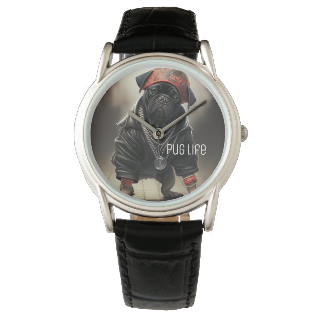 Relógio Pug Life mens watch (Frente)