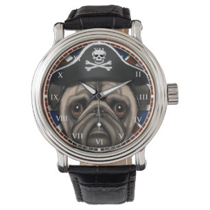 Relógio Pug Pirate Watch