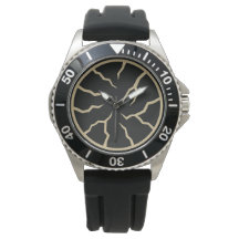 Pulseira de Borracha Preta com Aço Inoxidável de S