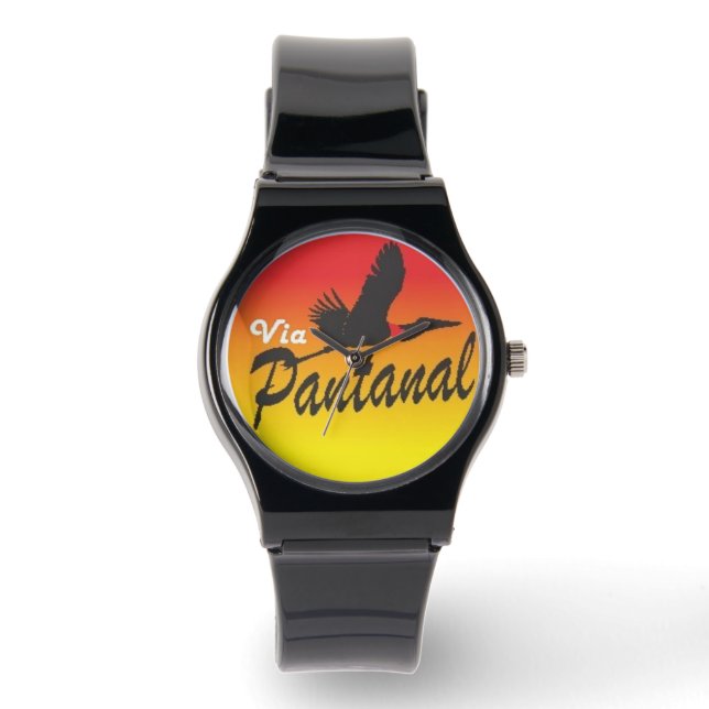 Relogio Pulseira de silicone preta (Frente)