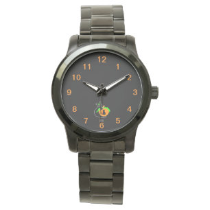 Relógio Pumpkin de Gato Negro Unisex Black Watch