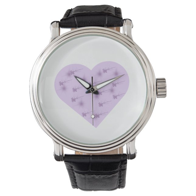 Relógio Purple Heart Aesthetic Watch  (Frente)