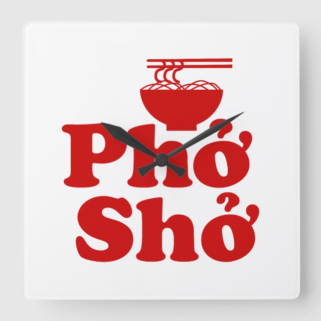 Relógio Quadrado ở do Phở (Frente)