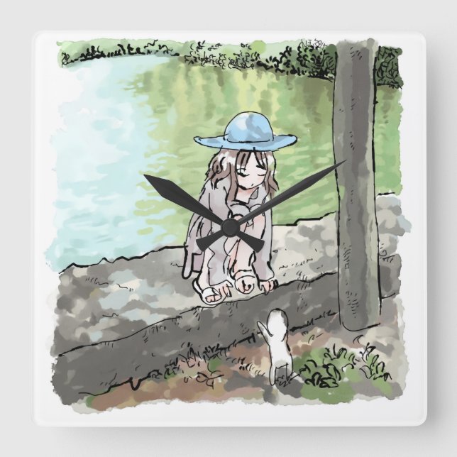 RELÓGIO QUADRADO さいれなじ (Frente)