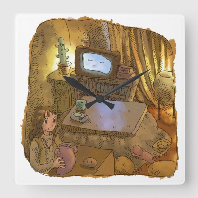 RELÓGIO QUADRADO さ や や む じ (Frente)