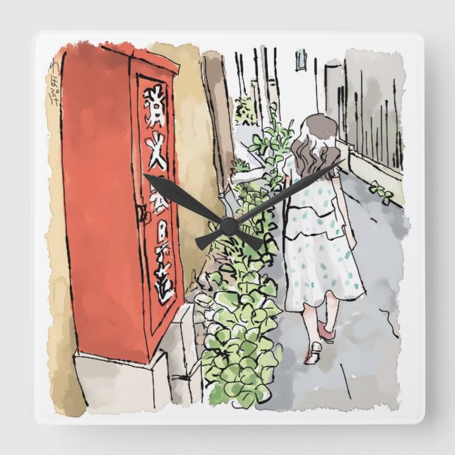 RELÓGIO QUADRADO さ れ や む じ (Frente)