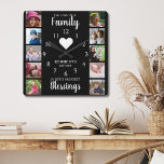 Relógio Quadrado 10 Quitação da Família de Colagem de Fotos Quadrad<br><div class="desc">Crie seu próprio relógio de colagem de fotos com 10 de suas fotos favoritas do instagram quadrado. O relógio da tira de fotos ajuda-o a valorizar seus momentos especiais e também faz um presente pensativo para pais, avós e amigos. O relógio familiar personalizado faz dele um presente perfeito para todas...</div>