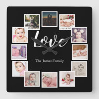 12 Família LOVE Personalizada de Colagem de Fotos
