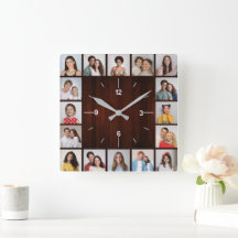 16 Foto Colagem Vermelha Faux Madeira Cerca