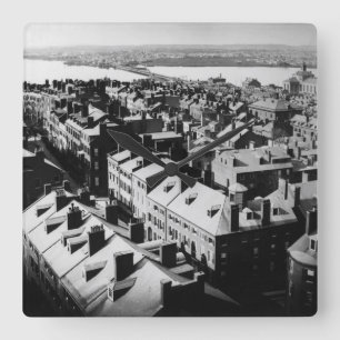 Relógio Quadrado 1859: A cidade de Boston, Massachusetts