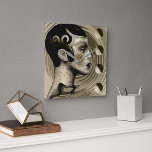 Relógio Quadrado 1920 Art Deco<br><div class="desc">Contemporâneo: Art Deco/Art Nouveau Style Wall Clock Adota a elegância dos vinte anos itinerantes com este espantoso relógio de parede,  uma mistura perfeita de estilos contemporâneos de Arte Deco e Art Nouveau.</div>