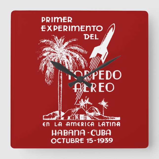 Relógio Quadrado 1939, Cuban Rocket Mail (Frente)