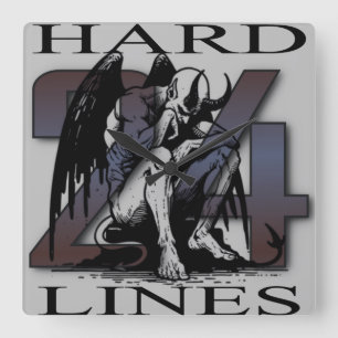 Relógio Quadrado 24 Duros Wall Clock — Fallen Demon Design