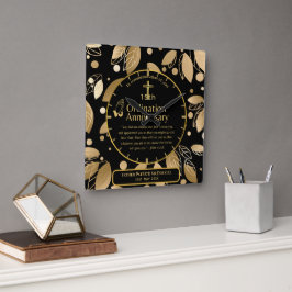 Relógio Quadrado 25 Pastor Priest Anniversário Gift Ordination ANY