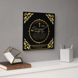 Relógio Quadrado 25 Pastor Priest Anniversário Gift Ordination ANY