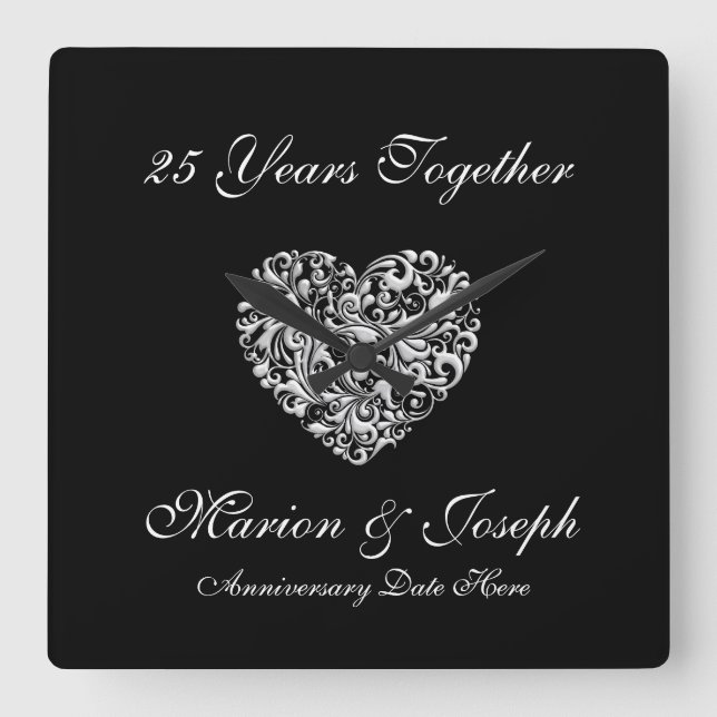 Relógio Quadrado 25o Pulso de disparo de parede do PRESENTE do (Frente)