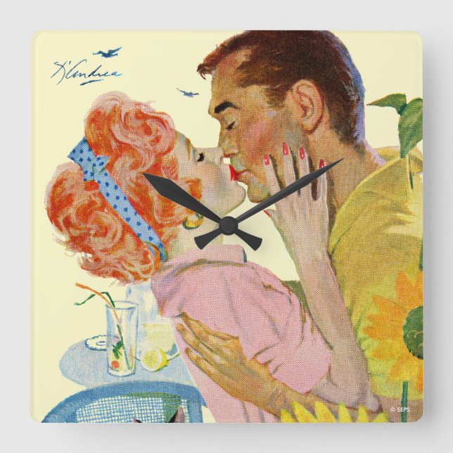 Relógio Quadrado 2 Amor-Golpeados (Frente)