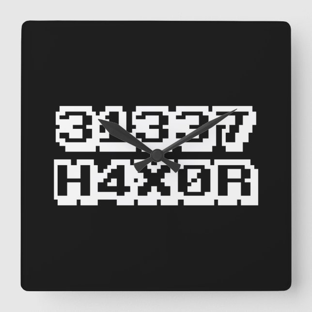 RELÓGIO QUADRADO 31337 H4X0R (Frente)