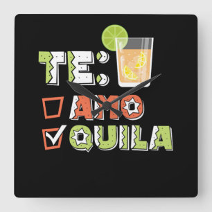 Relógio Quadrado 46.Cinco de Mayo Te Amo Quila Tequila Limão