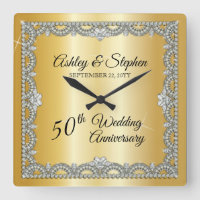 50º Aniversário de Casamento dos Ouros Elegantes