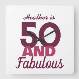 Relógio Quadrado 50 e Fabuloso