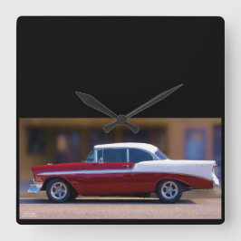 RELÓGIO QUADRADO '56 CHEVY BEL-AIR CLOCK