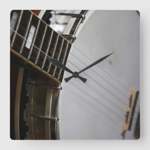 Relógio Quadrado 5 String Banjo Wall Clock