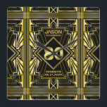 Relógio Quadrado 80 Aniversário Art Deco Dourado Excelente Negro Ga<br><div class="desc">Celebre seu aniversário de marco em estilo com este design único ao estilo Art Deco, inspirado no Excelente Gatsby, com formas geométricas em ouro brilhante sobre fundo preto. Um elegante, elegante, neutro em termos de gênero parece perfeito para comemorar aquele aniversário especial com o gosto infuso de jazz dos anos...</div>