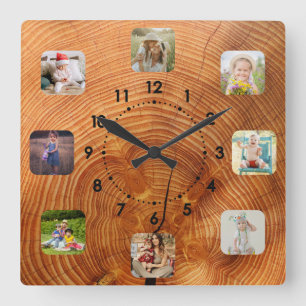 Relógio Quadrado 8 Tempo Personalizado De Colagem De Fotografias Ut