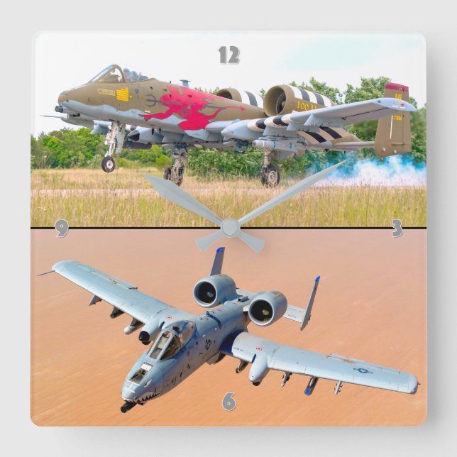 Relógio Quadrado A-10C THunderBOLT II (Frente)