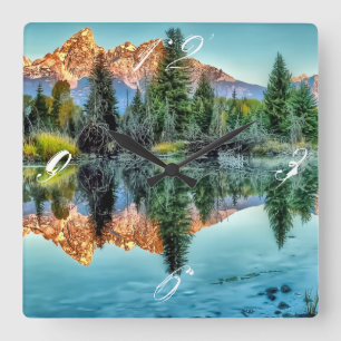 Relógio Quadrado A aterragem de Schwabacher e a lagoa do castor