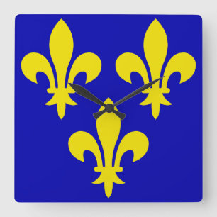 Relógio Quadrado A Bandeira Medieval da França