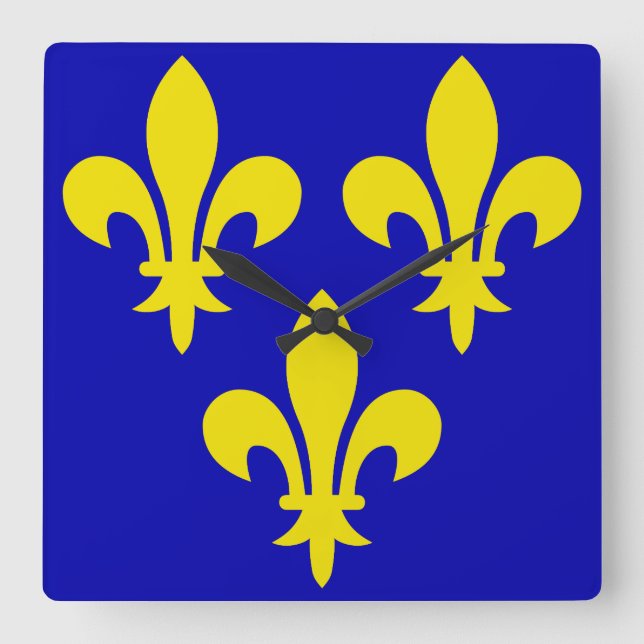 Relógio Quadrado A Bandeira Medieval da França (Frente)