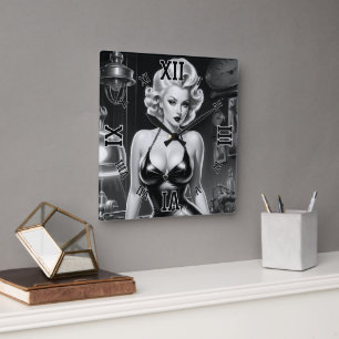 Relógio Quadrado A bela aparência da ciência por Xzendor7