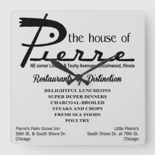 Relógio Quadrado a casa de Pierre, Lincoln & Touhy, Lincolnwood,