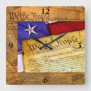 Relógio Quadrado A Constituição Americana Nós As Pessoas
