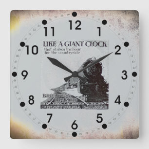 Relógio Quadrado A estrada de ferro Broadway de Pensilvânia limito