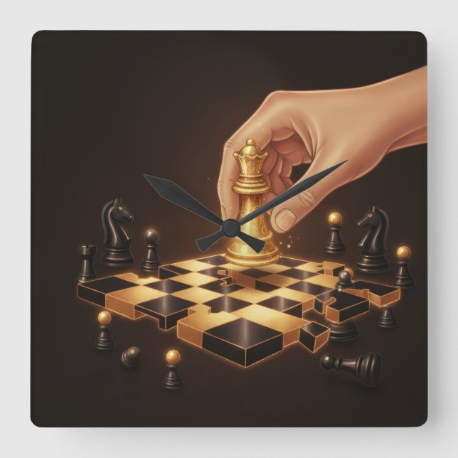 Relógio Quadrado A Geometria do Poder (Frente)