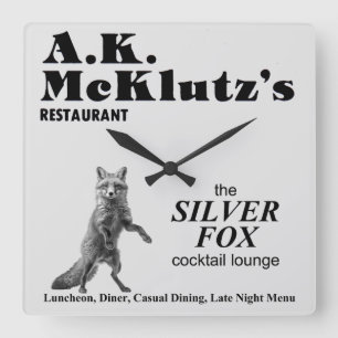 Relógio Quadrado A. K. Restaurante McKlutz, Arlington Heights, IL