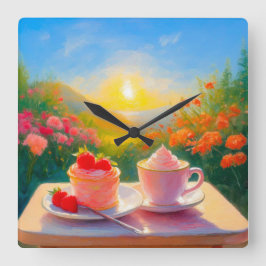 Relógio Quadrado A mais doce tarde do dia