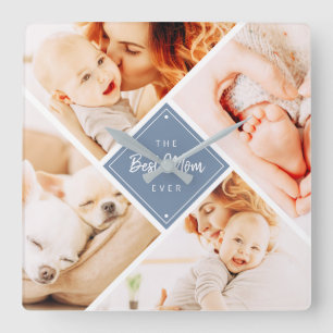 Relógio Quadrado A Melhor Mãe Já Teve Fotos Personalizadas Modern
