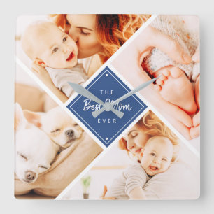 Relógio Quadrado A Melhor Mãe Já Teve Fotos Personalizadas Modern