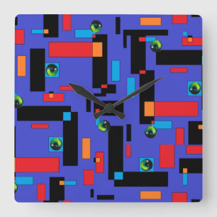 Relógio Quadrado A múmia I - Ken Gage Abstrato Art