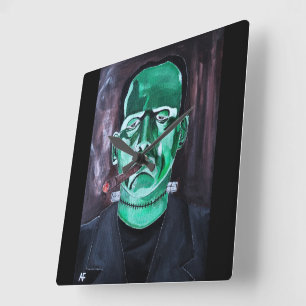 Relógio Quadrado A Pintura do Monstro por Alfred Fox