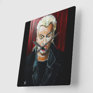Relógio Quadrado A Pintura do Vampiro por Alfred Fox