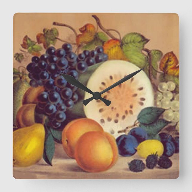 Relógio Quadrado A recompensa do outono (Frente)