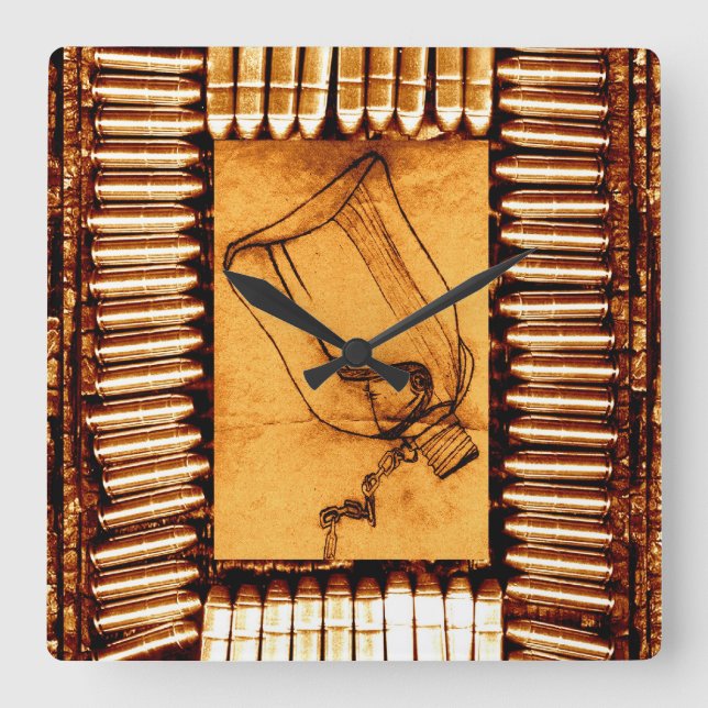 Relógio Quadrado A seca (Frente)